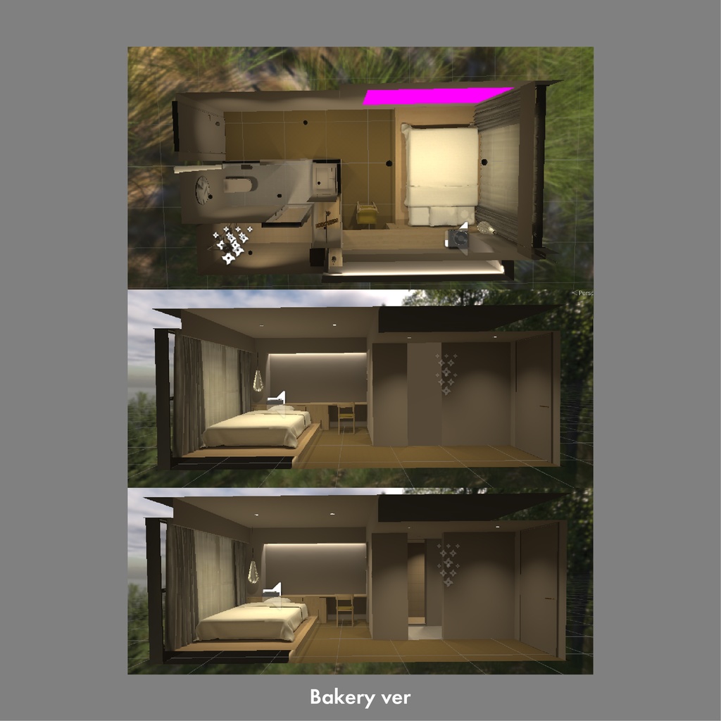 【VR用ワールド】single room ※主にcluster最適化