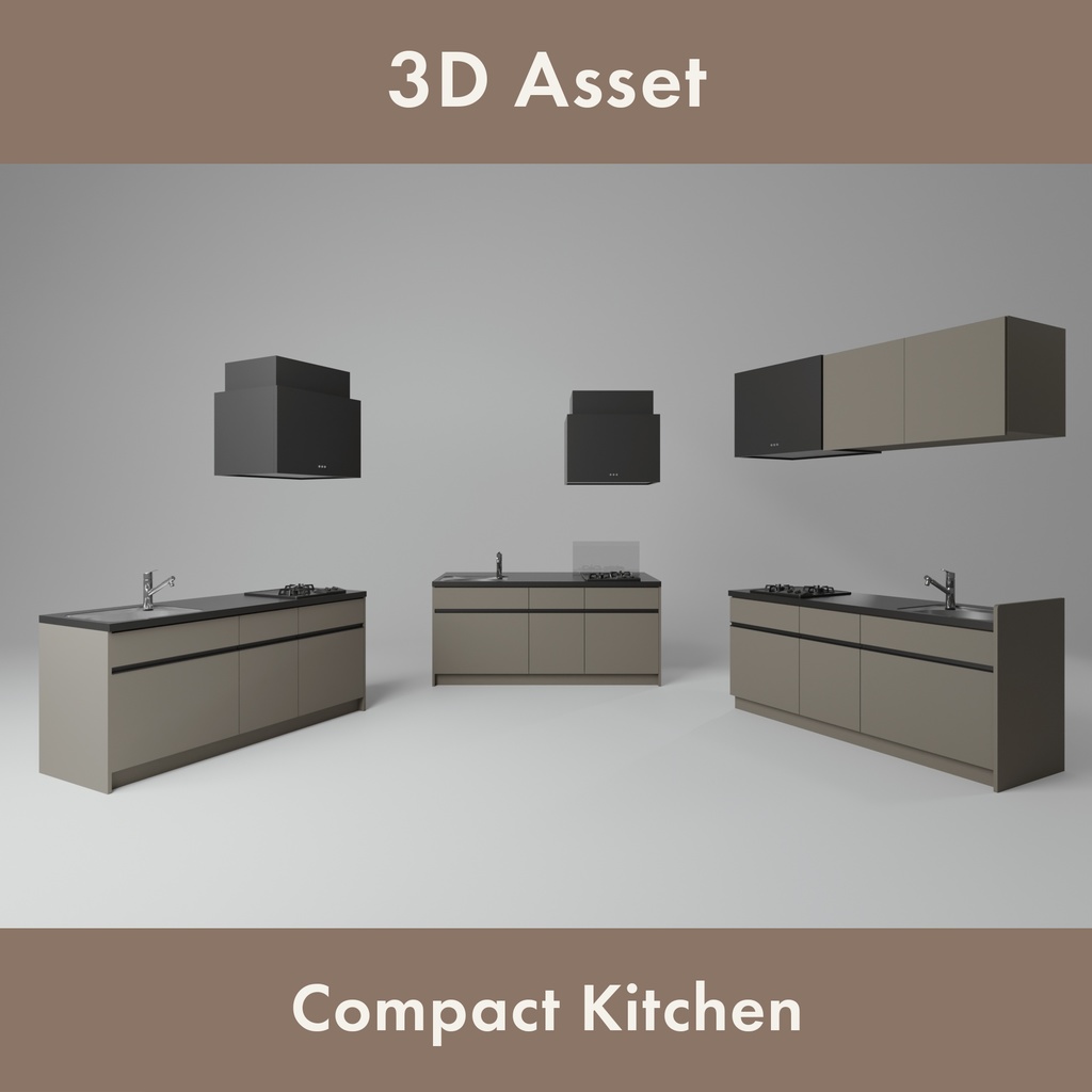 Compact Kitchen(3Dアセット)