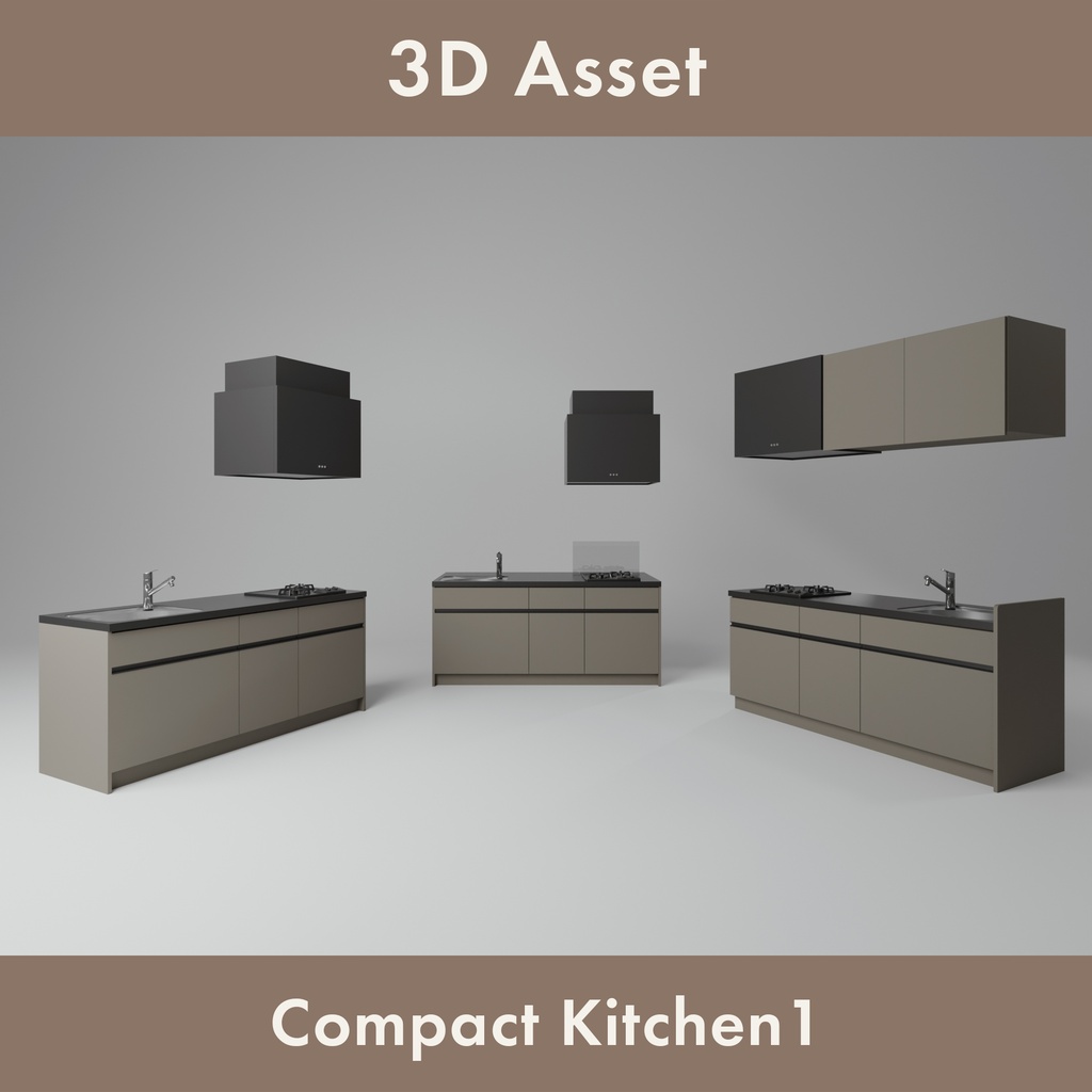 Compact Kitchen（3Dアセット）