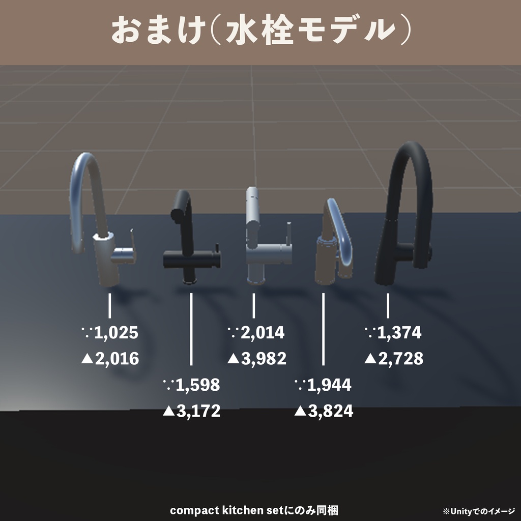 Compact Kitchen(3Dアセット)