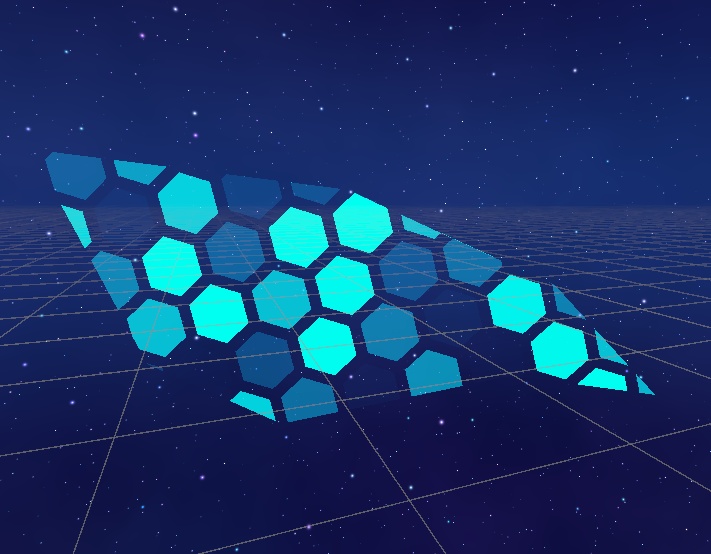 SF風ウィング+ヘキサゴン効果マテリアル