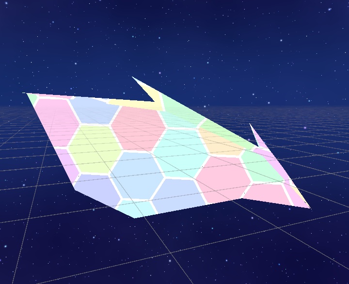 SF風ウィング+ヘキサゴン効果マテリアル