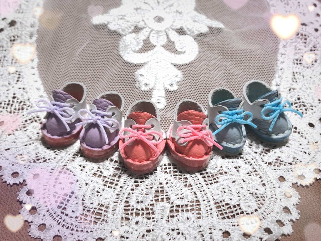 パステルカラーのぬい靴