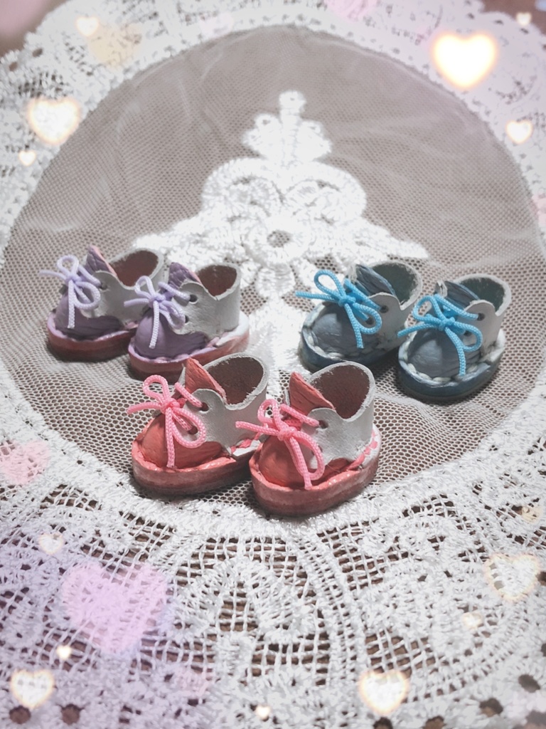 パステルカラーのぬい靴
