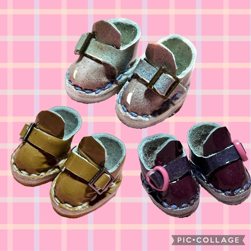エナメルのバックルお靴 10cmぬい用