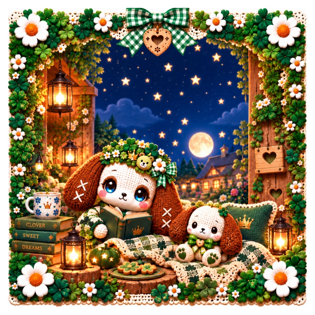 あずきとまめ｜ぬいぐるみまめ デジタルイラスト13
