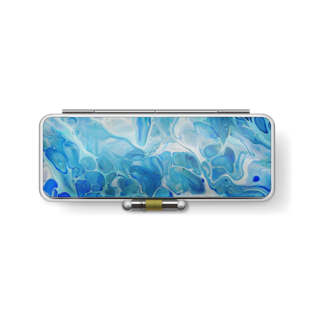 【印鑑ケース】フルイドアート -海の色-