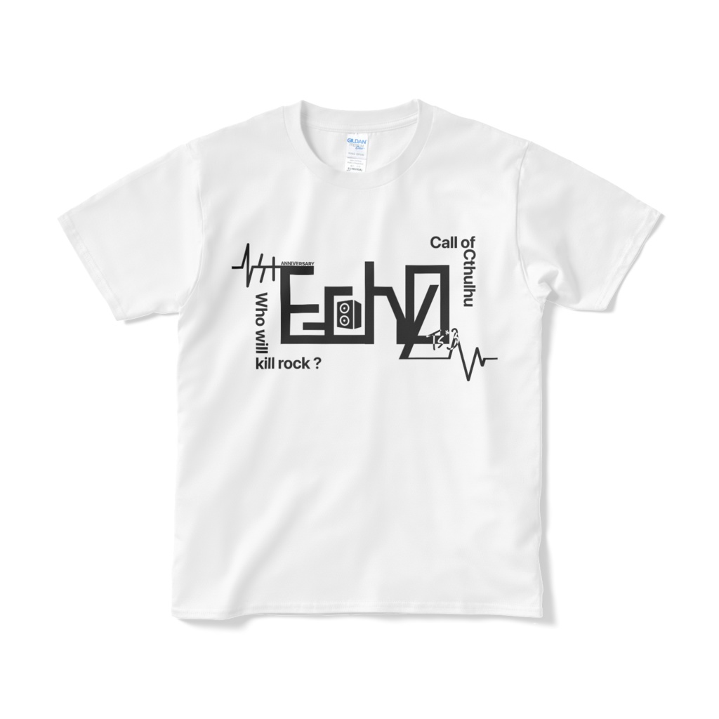 【E-ch0】　ロゴTシャツ　ホワイト
