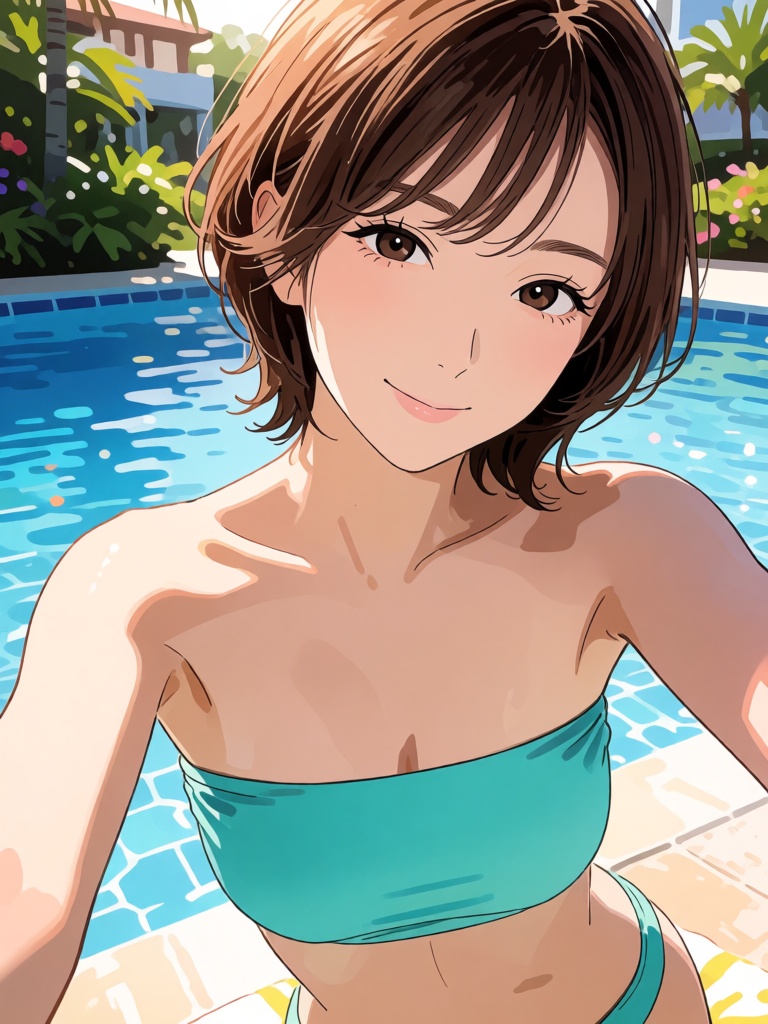 莉央 Illustration Collection Vol.1 夏色グラビア|AI生成イラスト55枚