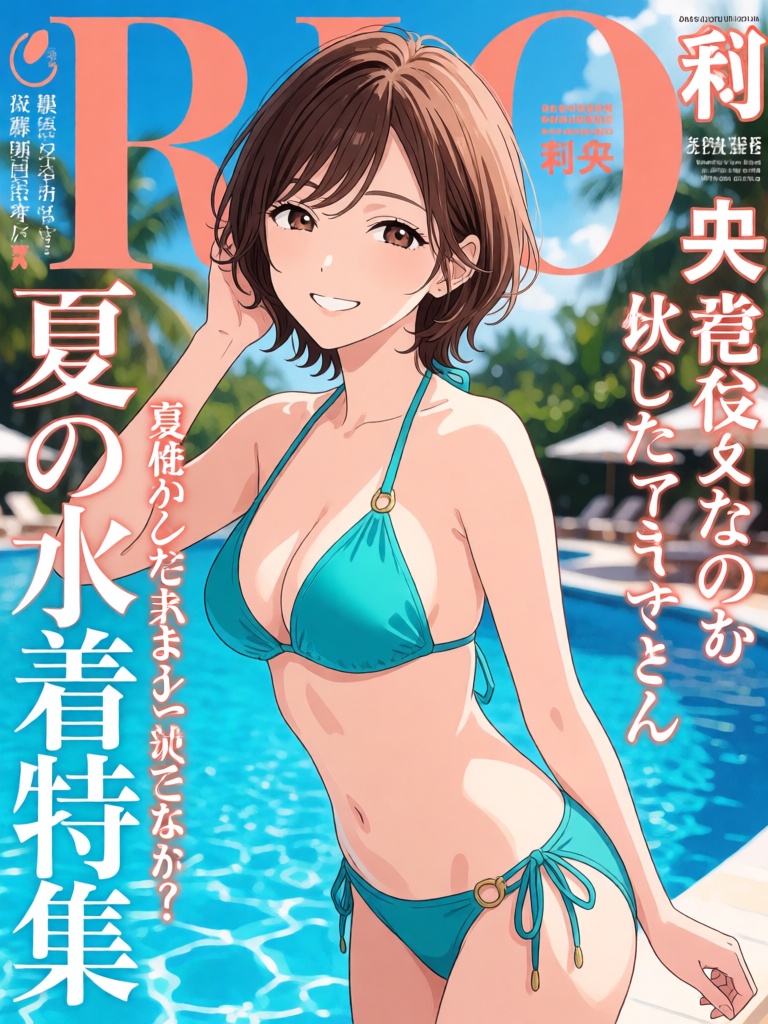 莉央 Illustration Collection Vol.1 夏色グラビア｜AI生成イラスト55枚