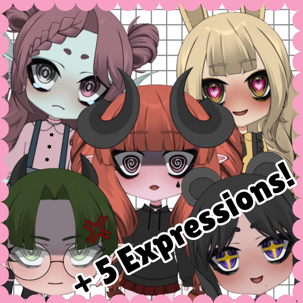【Live 2D】Chibi Customizable Vtuber Model V1 by INKSUZU