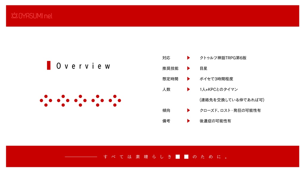 【CoC/本文無料】クワイエットポムと優雅なる食卓