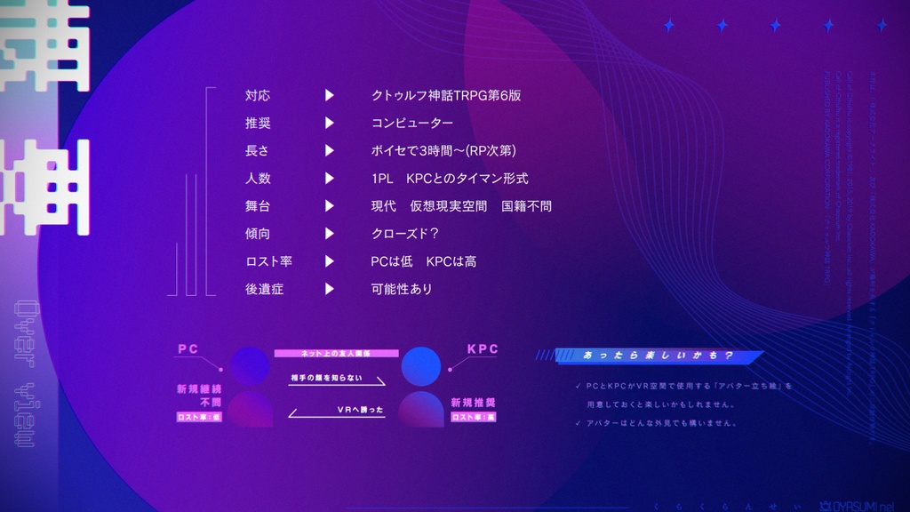【CoC】沌く藍青【SPLL:E109648】