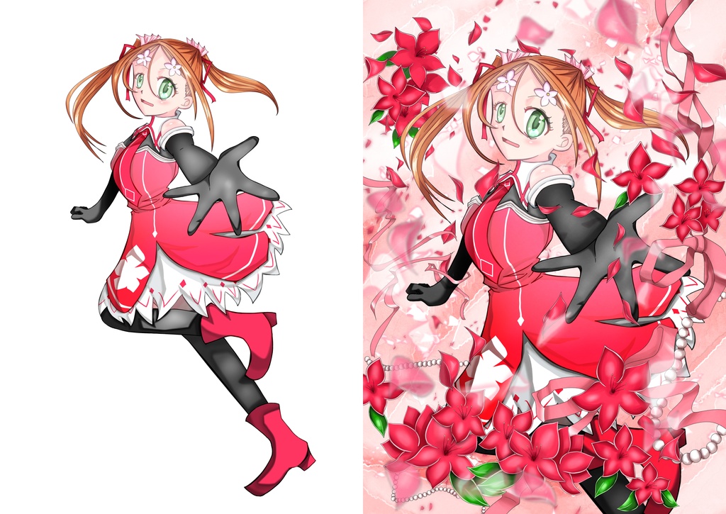三好夏凜クリアファイル4月イラスト Gorilla Honmaru Booth