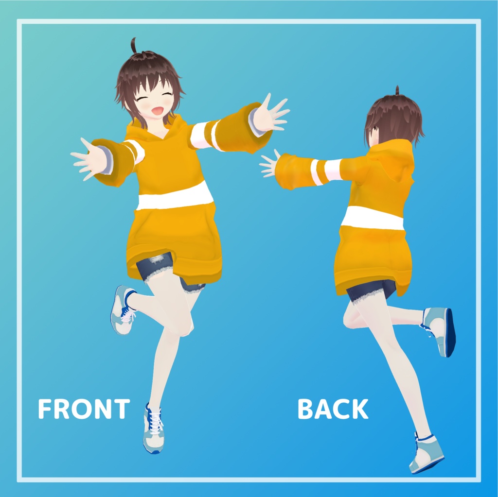 【VRC向け3Dモデル】オリジナル3Dモデル【すず】