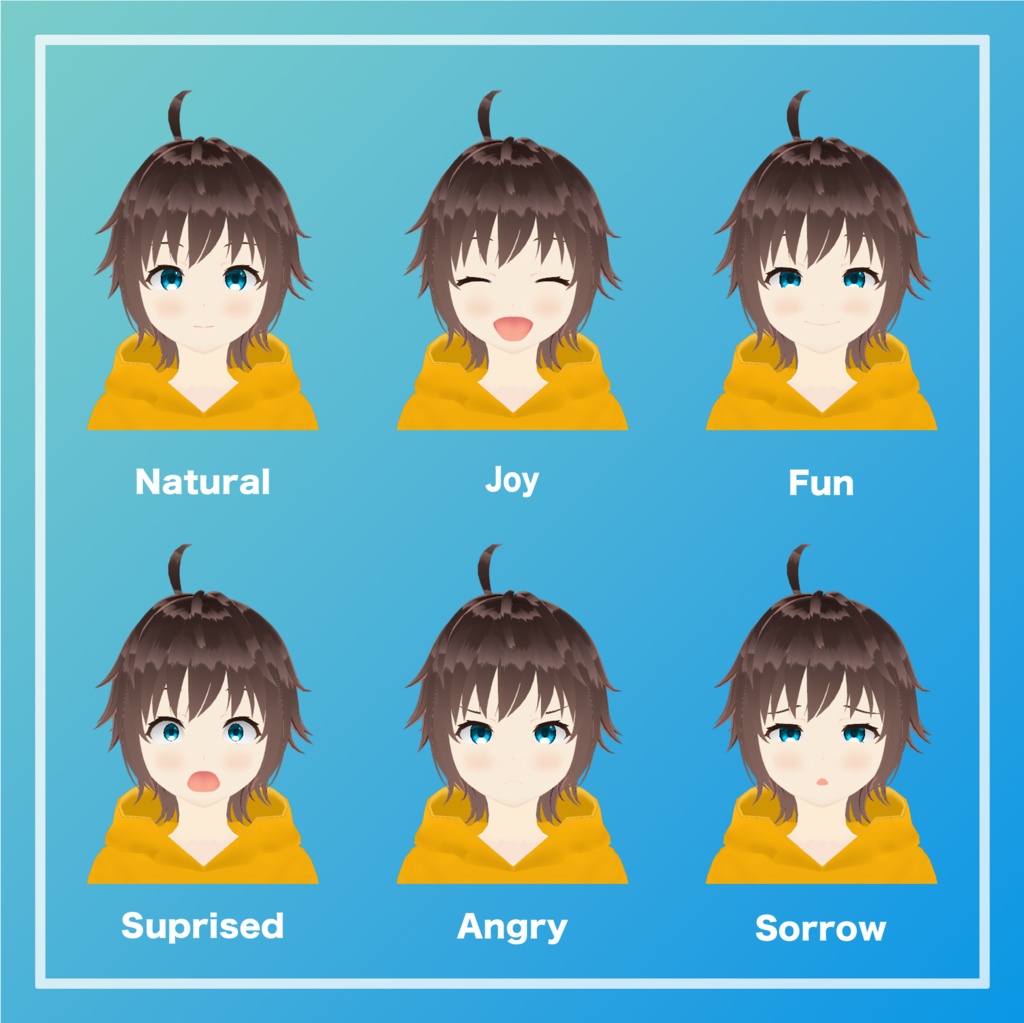 【VRC向け3Dモデル】オリジナル3Dモデル【すず】