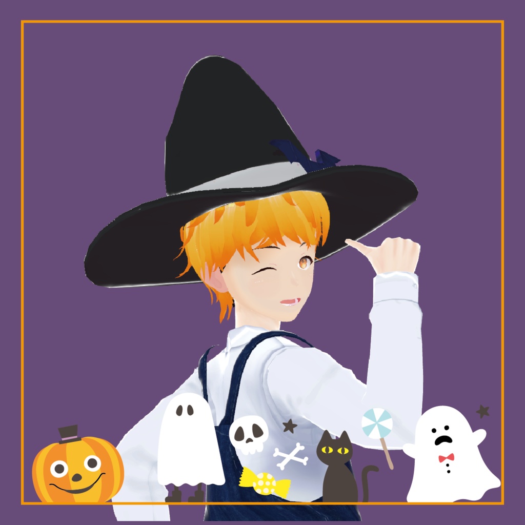 魔女のぼうし3Dモデル【VRchat想定】