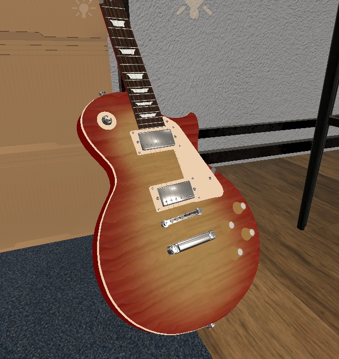 【VRC想定】LesPaul type guitar レスポール風ギター【3Dモデル】
