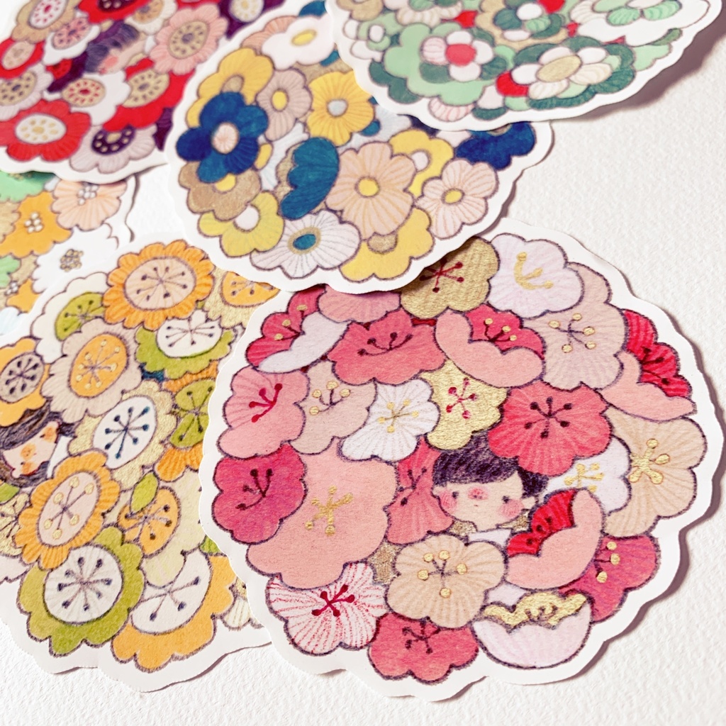 ハナマルステッカー