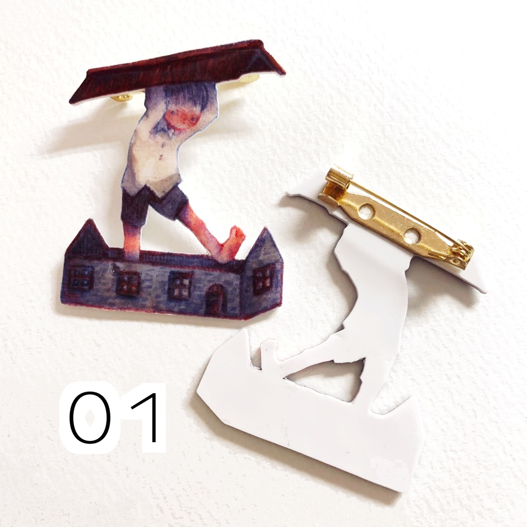 stay home made brooch