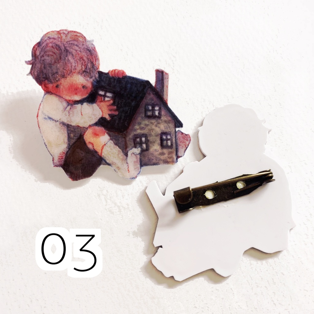 stay home made brooch