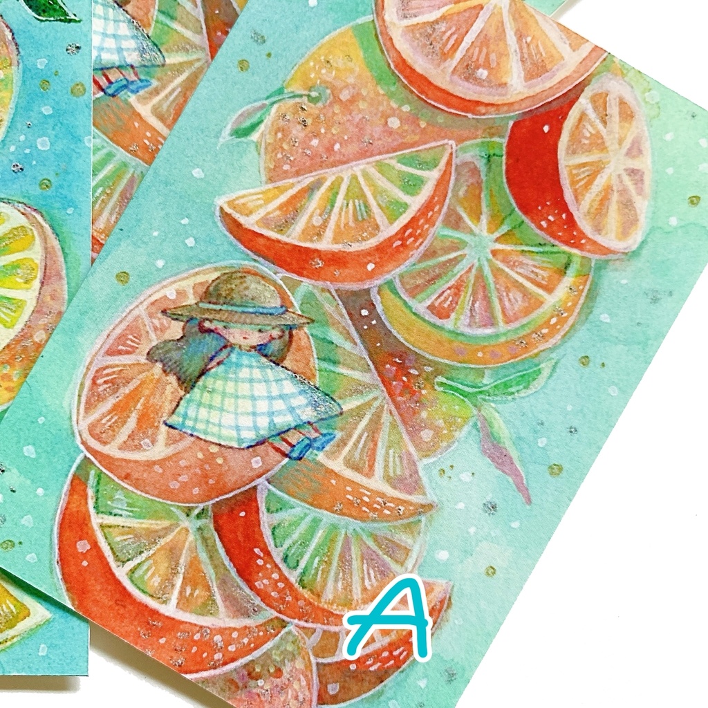 夏のみずいろイラストカード