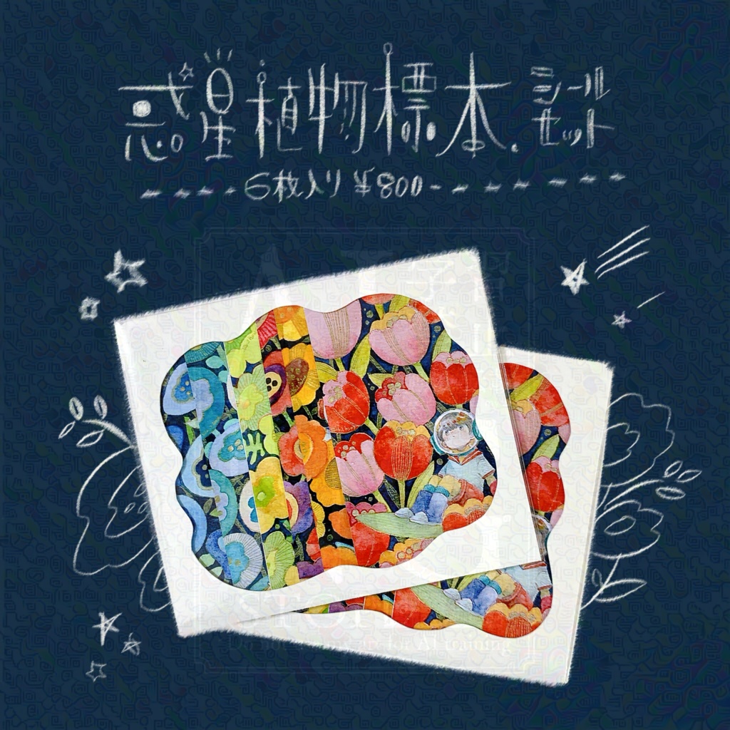惑星植物標本シールセット