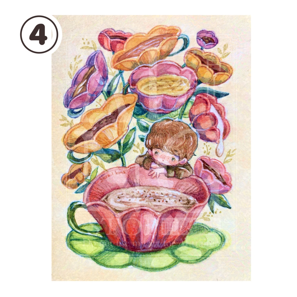 喫茶「花屋」イラストカード