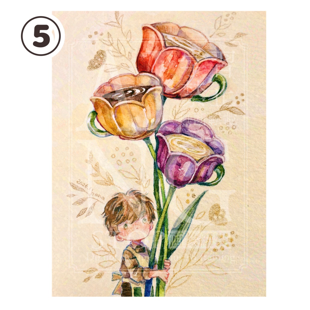 喫茶「花屋」イラストカード