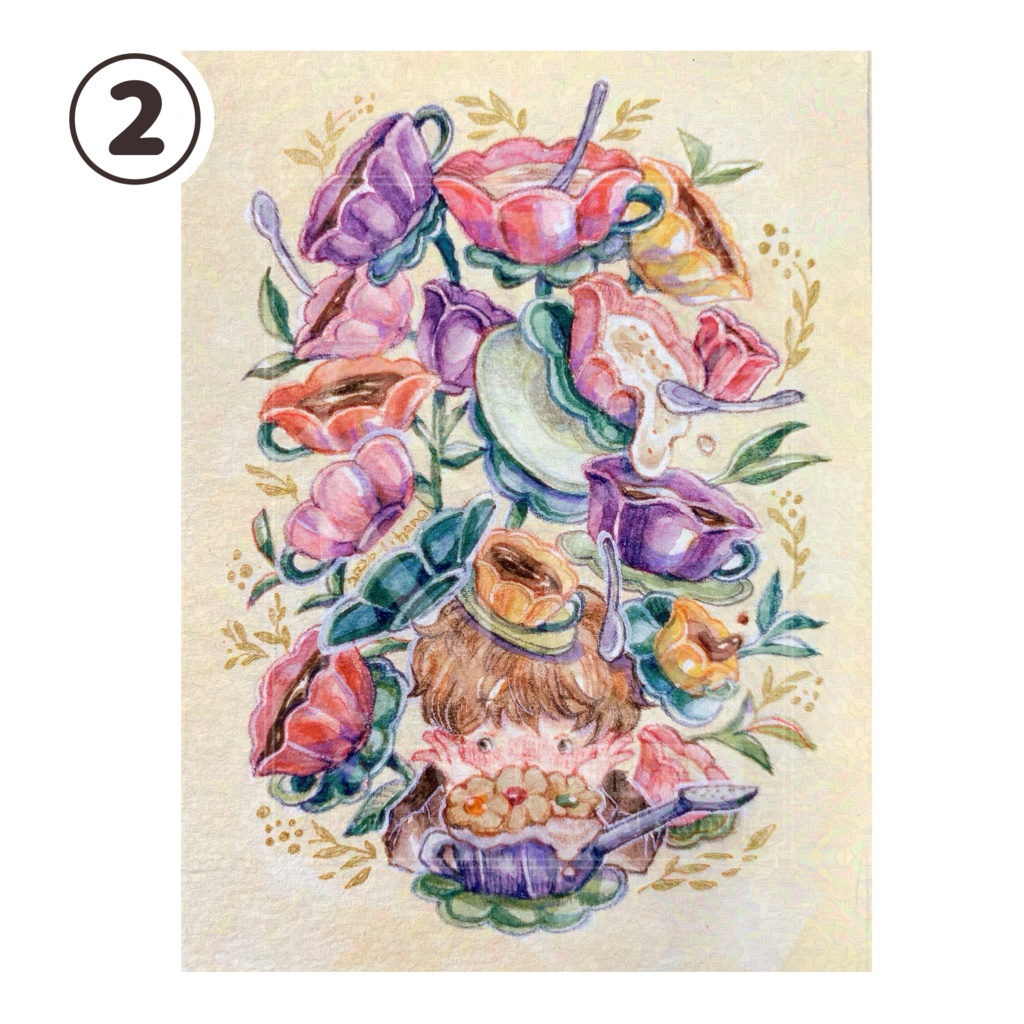 喫茶「花屋」イラストカード