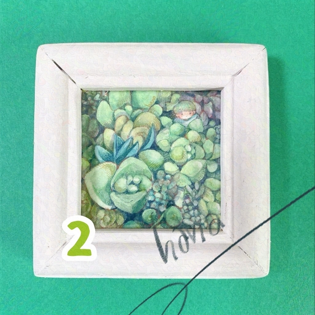 ハナ色図鑑原画【緑】