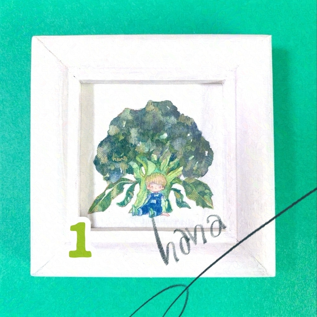 ハナ色図鑑原画【緑】