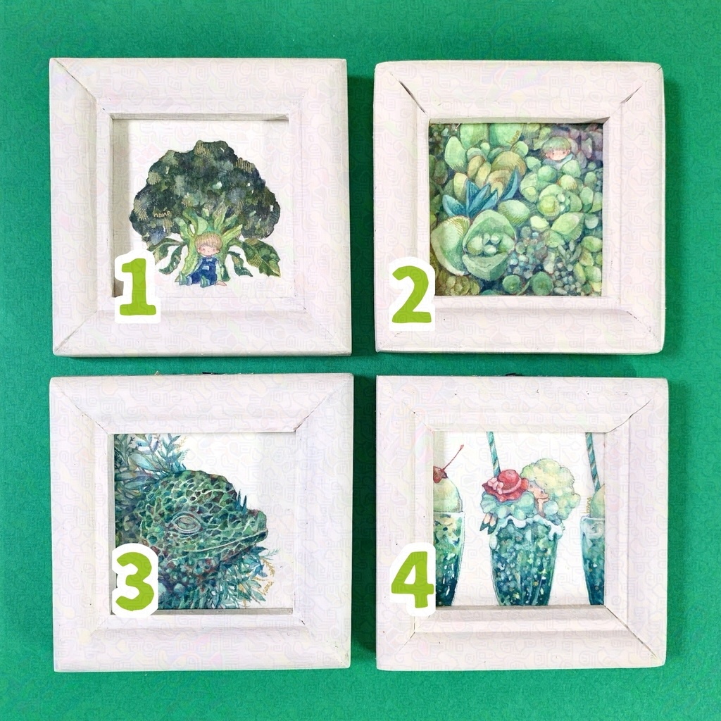 ハナ色図鑑原画【緑】