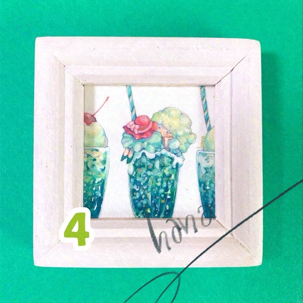 ハナ色図鑑原画【緑】