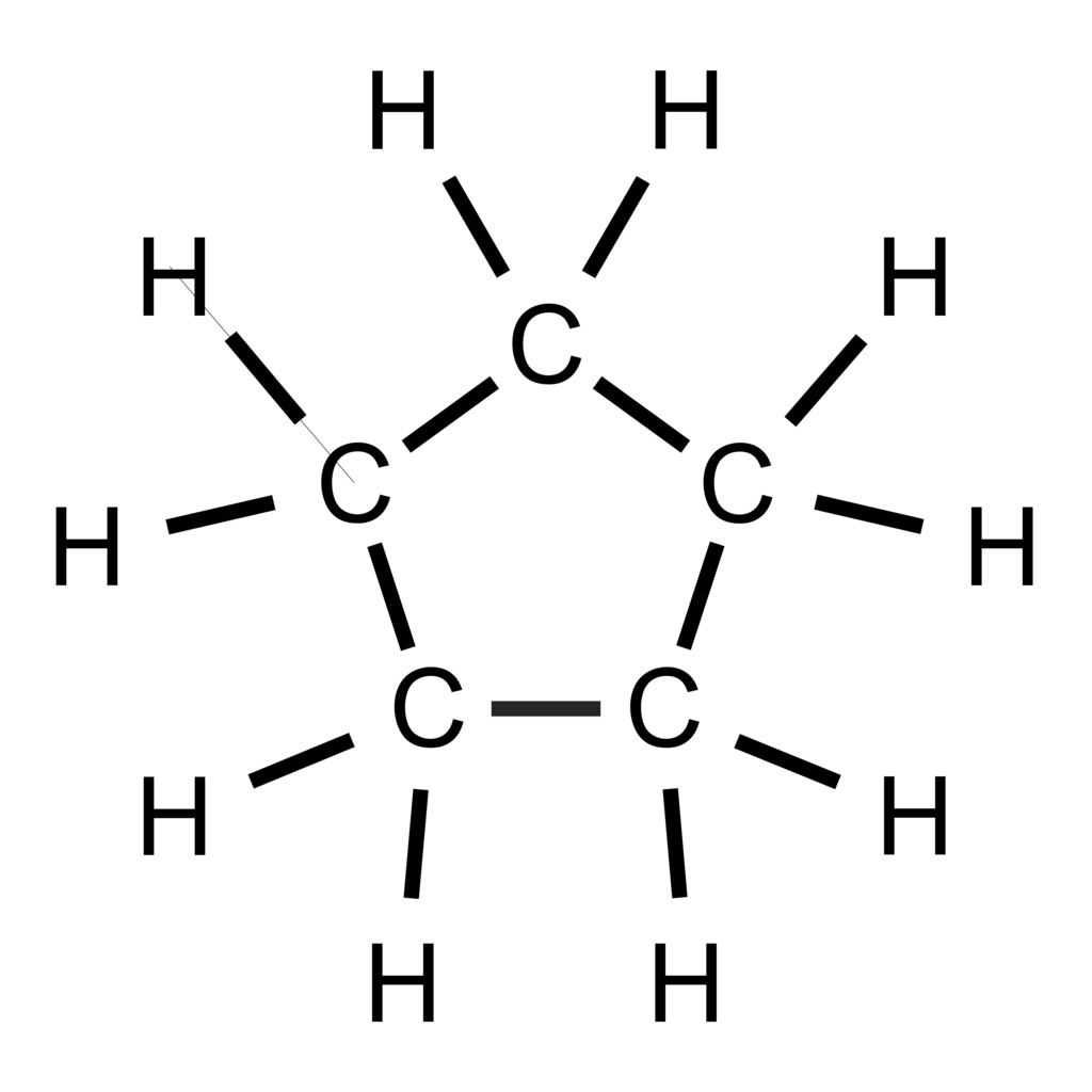 シクロペンタン　構造式