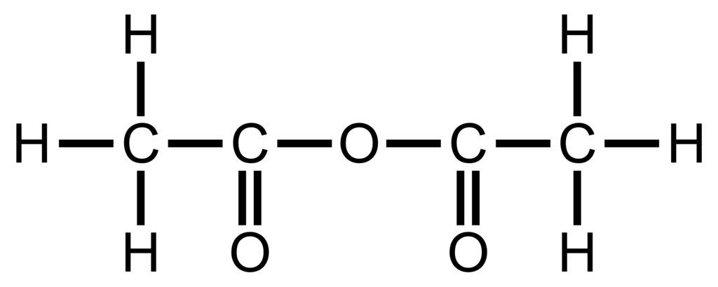 無水酢酸　構造式
