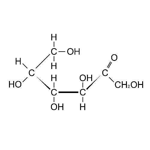 フルクトース(鎖状構造)　構造式