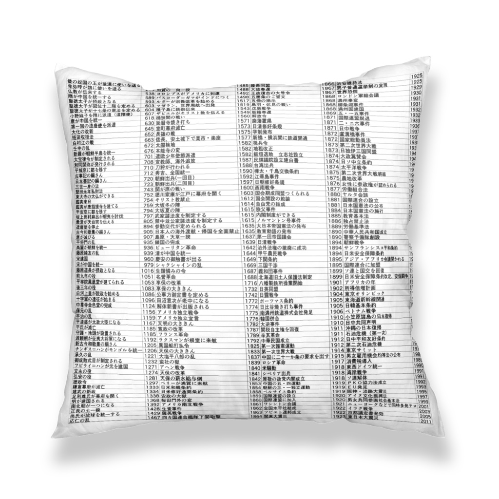 中学歴史年号260 クッションカバー