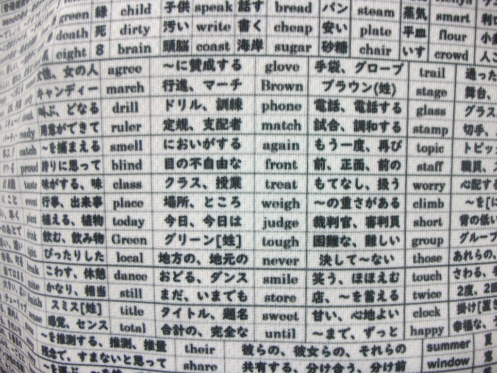 着る単語帳Tシャツ 高校入試用