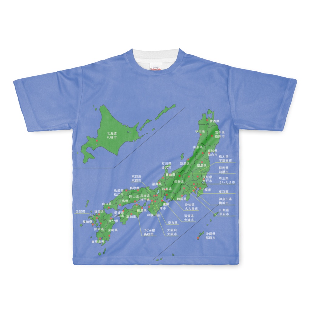 都道府県? 県庁所在地Tシャツ L