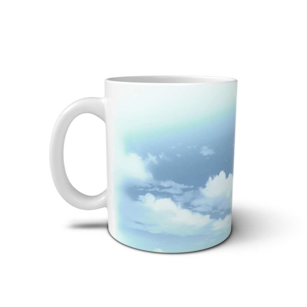 黄色いドレスの女性マグカップ