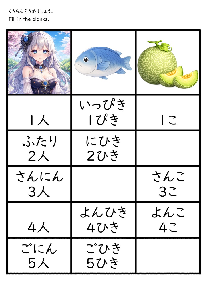 小1さんすう① 1~5までのかぞえかた もんだいしゅう