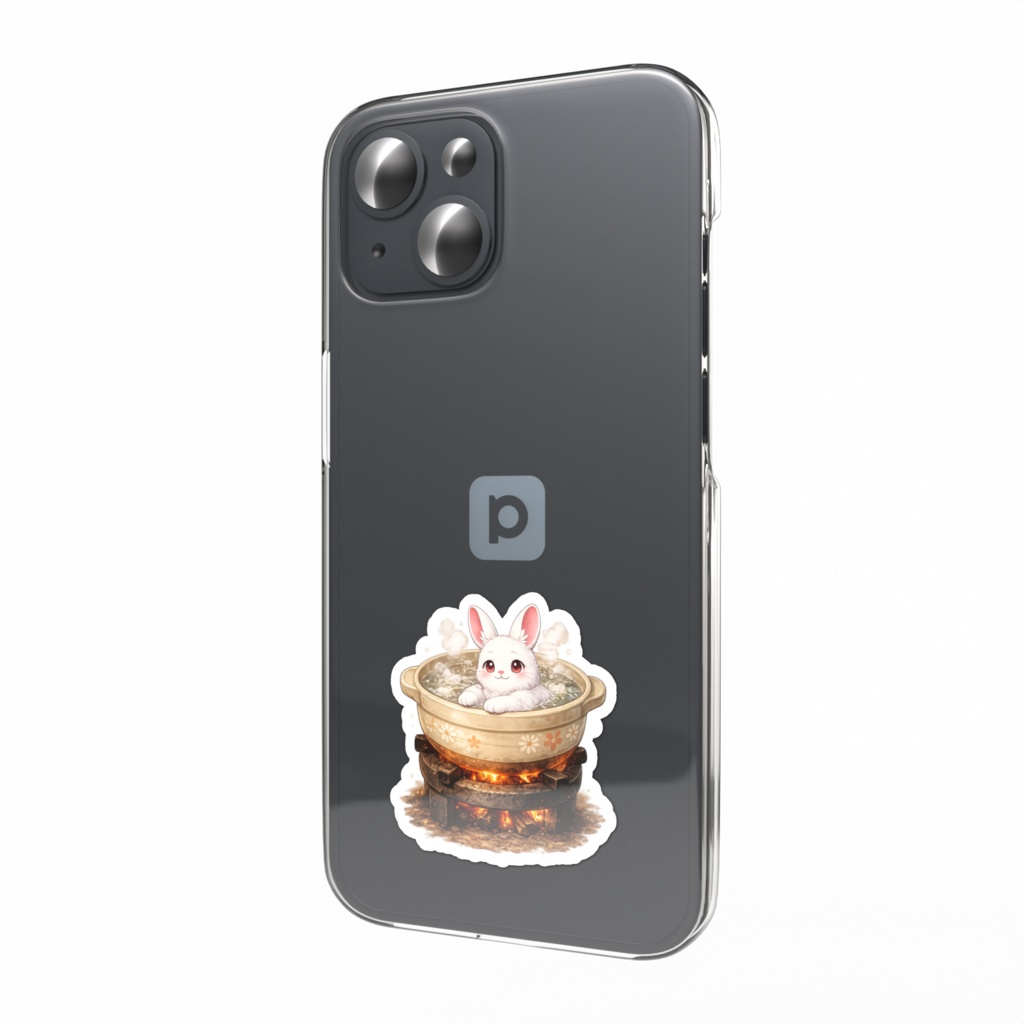 動物の街 スマホステッカー ラビ 1