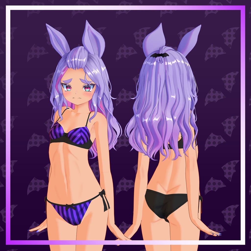 オリジナル3Dモデル コウモリの「クロワ」