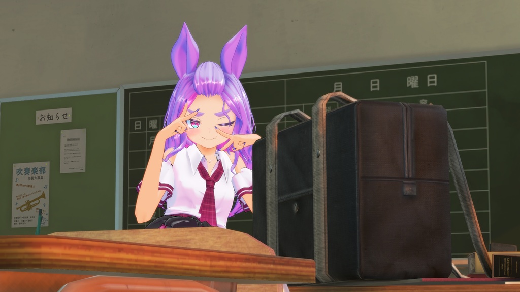 オリジナル3Dモデル コウモリの「クロワ」