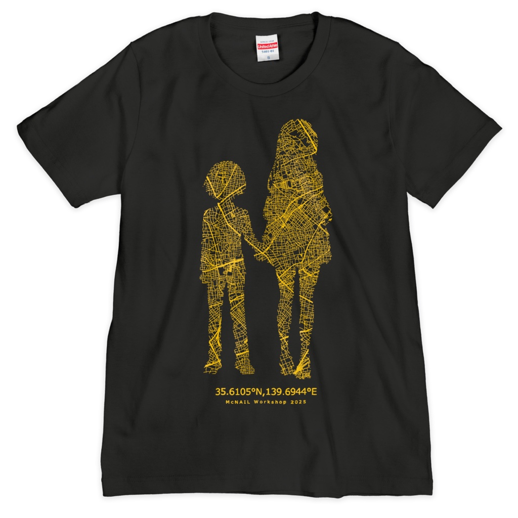 MAP Tシャツ(35.6105°N,139.6944°E)