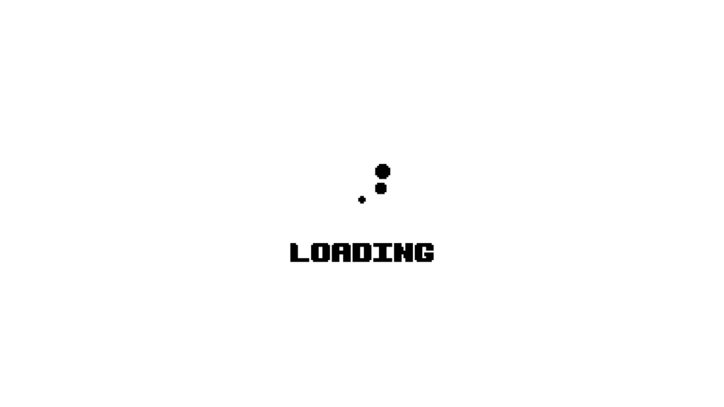 動くドット絵の待機画面