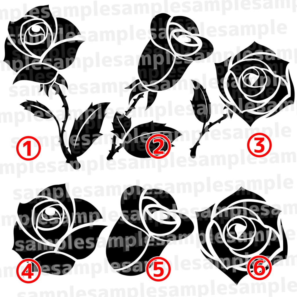 【VRChat】薔薇タトゥーセット 第2弾 tattoo set