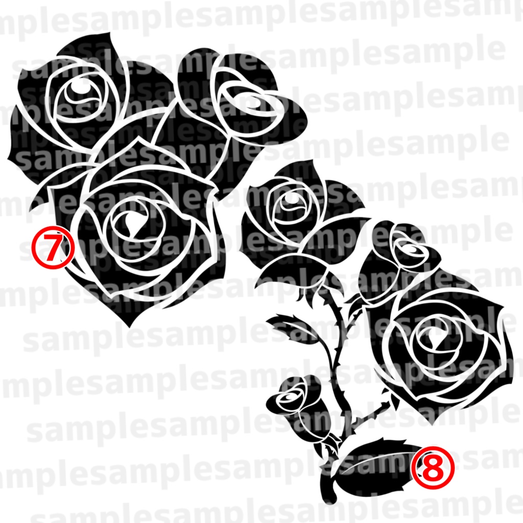 【VRChat】薔薇タトゥーセット 第2弾 tattoo set