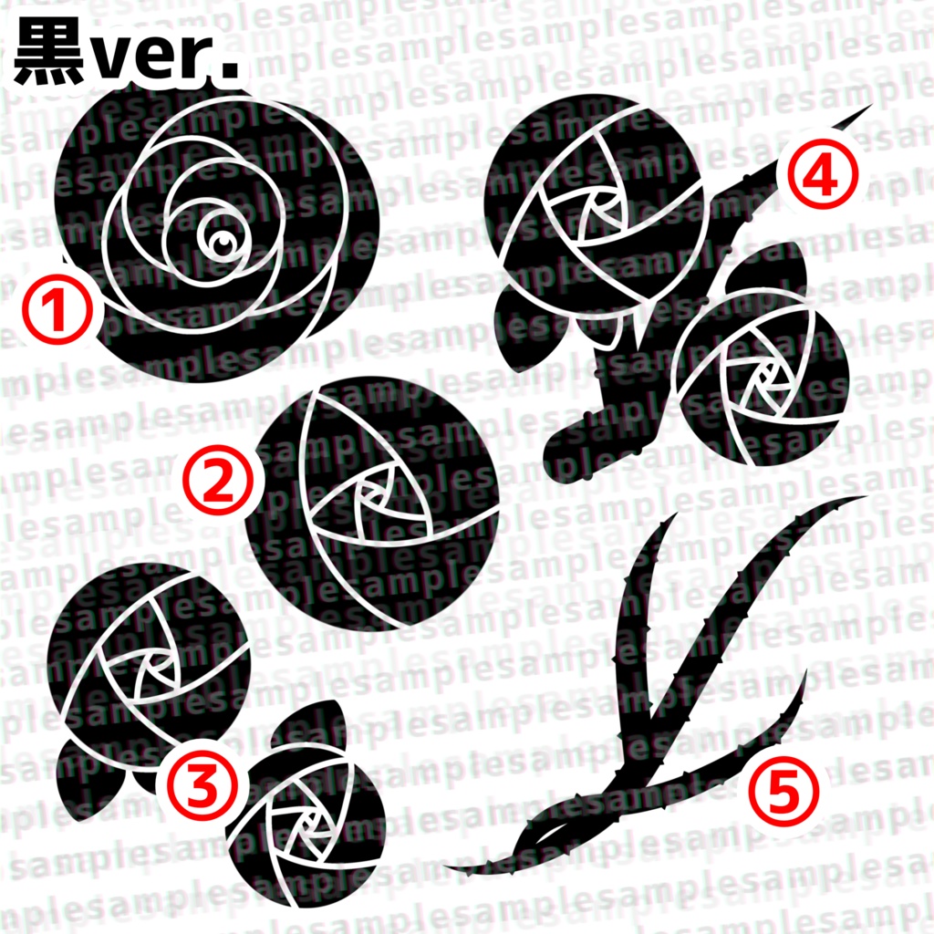 【VRChat】薔薇タトゥーセット 第4弾 tattoo set